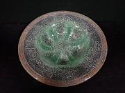 WMF Ikora Schale von Karl Wiedmann, Art-Deco Schale, ca. B 32,5 cm x H 6,8 cm