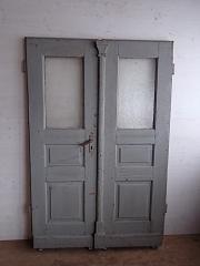 Zweiflügelige Haustür im Jugendstil, DIN rechts, ca. B 122,5 x H 183,5 cm