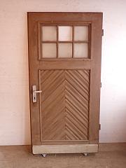 Haustür mit Glaseinsatz aus Weichholz, ca. B 101 cm x H 211 cm, DIN li