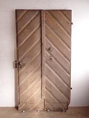 Zweiflügelige Falttür aus Eiche, DIN links, ca. B 101 x H 196 cm