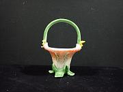 Keramikkorb von Hull Pottery ca. B 16 x H 21 cm