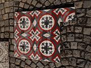 Zementfliesen mit Ornamentmuster, ca. 20 x 20 cm, ca. 0,68 m²