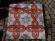 Zementfliesen mit geometrischem Muster, ca. 20 x 20 cm