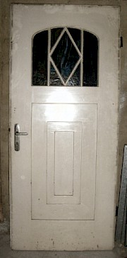 Wohnungstür mit buntem Glas, Jugendstil, DIN li, ca. B 91,5 x H 211 cm