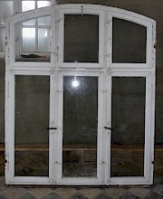 Dreifl. Fenster mit Oberlicht und Stichbogen, ca. 152 x 188 cm