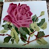 Jugendstilfliese rote Rose Art.Nr.: 1252