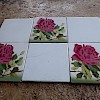 Jugendstilfliese rote Rose Art.Nr.: 1252