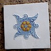 Jugendstilfliesen Wellenrad weiß Art.Nr.: 1186