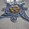 Jugendstilfliesen Wellenrad weiß Art.Nr.: 1186