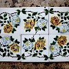 Jugendstil Wandfliesen Rosenranken gelb-weiß-grau Art.Nr.: 462