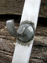 Emaillierte Hakenleiste, ca. L 133 cm