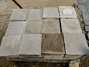 Solnhofer Kalksteinplatten, handbekantet, Kehlheimer Platten, ca. 24 x 24 cm, ca. 8,8 m²