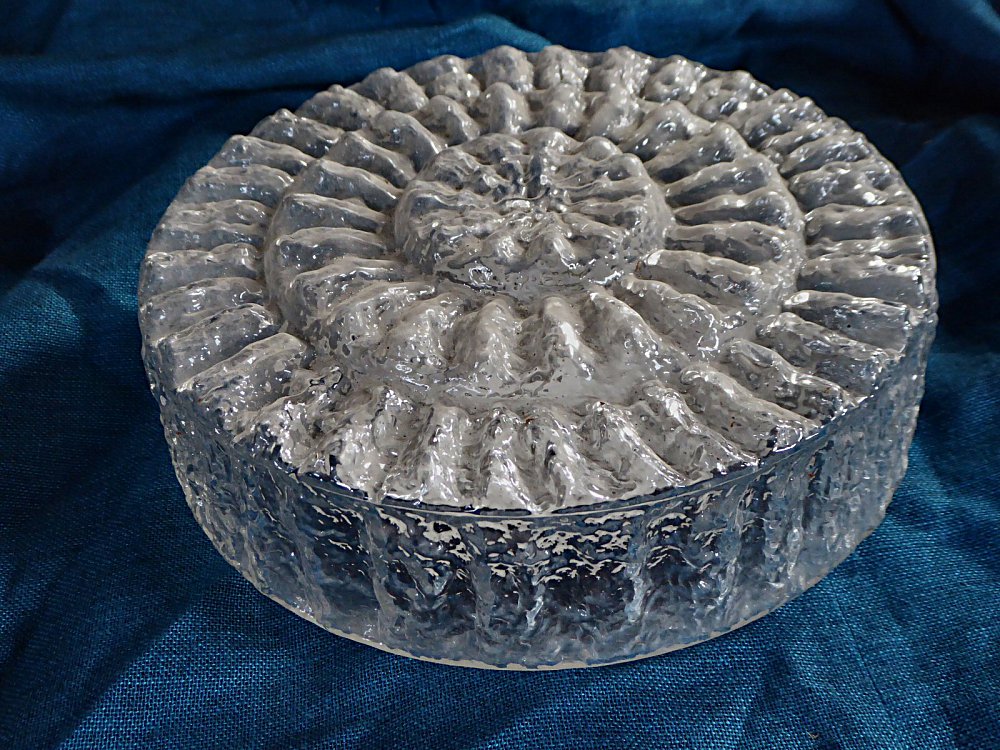 Plafonniere Messing Glas : Retro deckenleuchte aus eisglas original er jahre