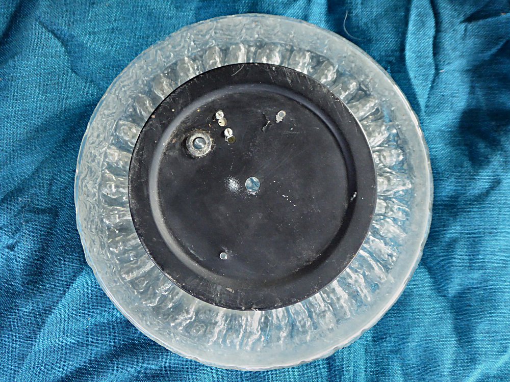 Plafonniere Messing Glas : Retro deckenleuchte aus eisglas original er jahre