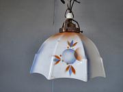 Spritzdekorhängeleuchte mit Metallarmatur, Ø ca. 22 cm