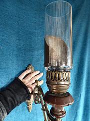 Innenwandleuchte im Stil einer alten Gasleuchte, H ca. 35 cm