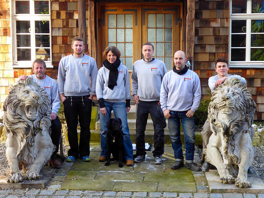 Team HBO von links nach rechts: Martin Häberle, Tom Häberle, Gudrun Kiener, Niko Kofler, Frank Grimminger, Mark Köpf, vordere Reihe: Molly