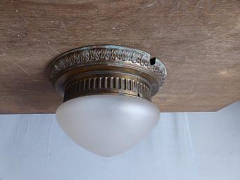 Wand und Deckenlampe 60er 70er Leuchte Antik Opalglas Keller Flur Bad Loft alt 