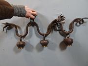 Geschmiedete Hängeleuchte "Schlange", B ca. 76 cm, VERKAUFT