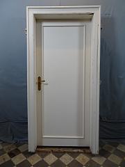 Zimmertür aus Weichholz, DIN li, mit Rahmen, Falzmaß ca. 90x209 cm