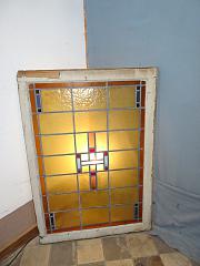 Bleiglasfenster, Festverglasung "Endeavour", ca. 79x113 cm
