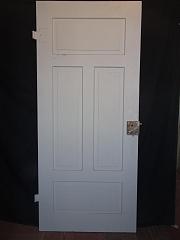 Zimmertür mit vier Füllungen, DIN li, ca. 89,5cm x 208 cm