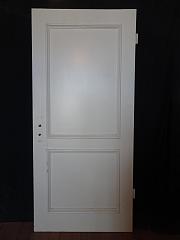 Zimmertür aus Weichholz, glatte Füllungen, DIN re, Falzmaß ca. 93,5x198,5 cm