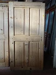 Gelaugte Zimmertür aus Weichholz ohne alles, DIN re, ca. 101x201 cm VERKAUFT