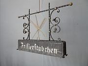 Gewerbeschild "Frisierstübchen", 90x65x16cm