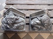 Maskenkonsolen aus Steinguss, Gargoyles