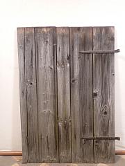 Rustikaler Fensterladen, Holzladen, Brettertürchen, ca. B 79,5 x H 115,5 cm