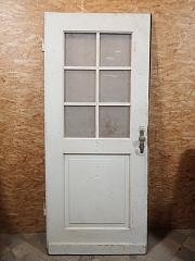 Haustür mit Kassettenfüllung und großem Glasanteil, DIN rechts, ca. B 94 x H 221 cm