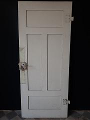 Zimmertür mit vier Füllungen und Blendrahmen, DIN rechts, ca. B 81,5 x H 196 cm