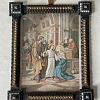 Tramp Art Holz Bilderrahmen mit Heiligenbild ArtNr.3620