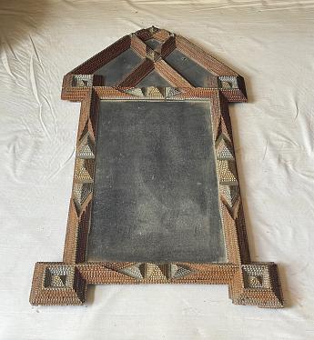 Tramp Art Holz Spiegel ArtNr.3616