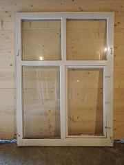 Vorfenster aus Weichholz, ca. B 104 cm, H 144 cm