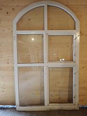 Vorfenster aus Weichholz, ca, B 118,5 cm, H 200 cm