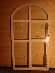 Vorfenster aus Weichholz, cm, B118,5 cm, H 213,5 cm