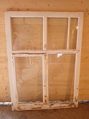 Vorfenster aus Weichholz, ca. B 105 cm, H 144,5 cm