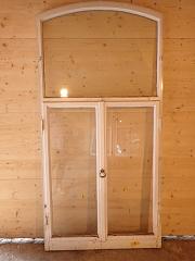 Vorfenster aus Weichholz, ca. B 109,5 cm, H 222 cm